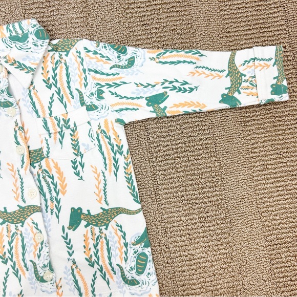 Kate Quinn Crocodile Long Sleeve Military Style Button Up - Picture 6 of 7